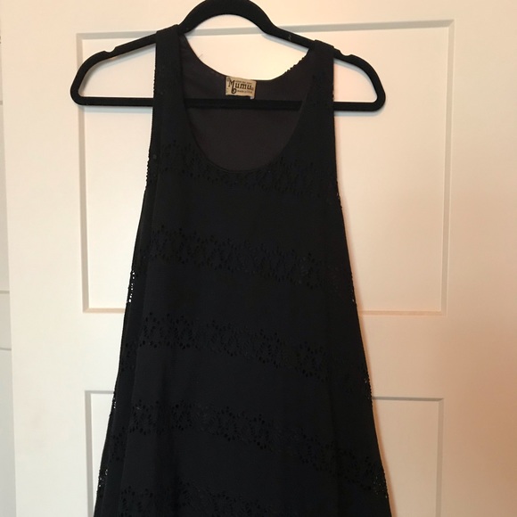 Boutique Black Flowy Dress - Picture 1 of 4